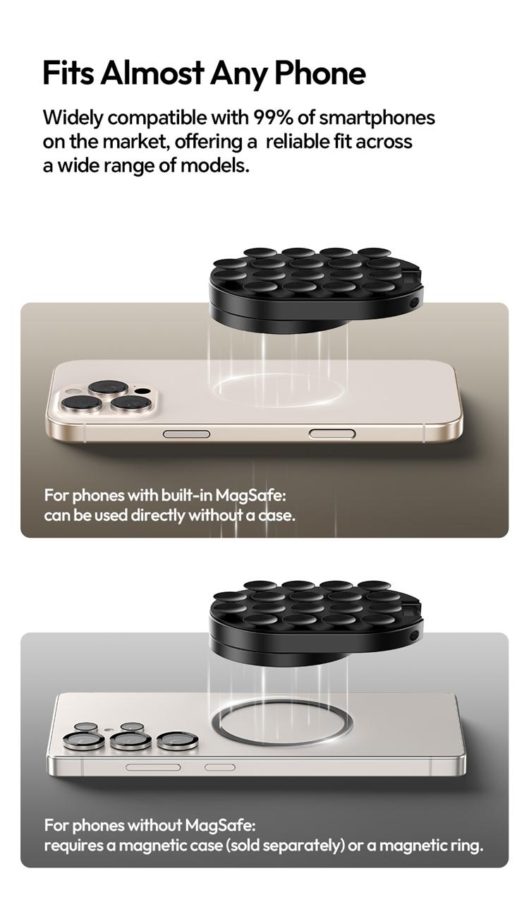 Ulanzi MA39 MagLock Suction Cup Phone Mount Desktop Stand for iPhone 17 16 15 14 with Suction Bottom for Wall Glass Ulanzi MA39 MagLock Suction Cup Phone Mount Desktop Stand for iPhone 17 16 15 14 with Suction Bottom for Wall Glass