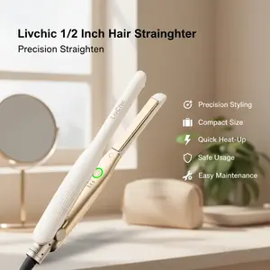 Livchic Small Flat Iron 1/2 inch Pencil Hair straightener for Edge short hair