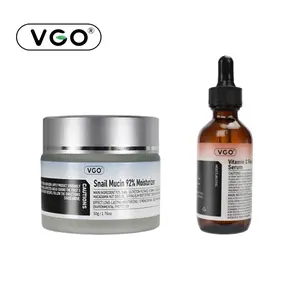 VGO-Vitamin C Serum,and Facial Cleanser Set Cleansing Moisturizing Suitable for sensitive skin-Live Skincare Radiance-A| Comfort Skincare Glow Moisturizer Acne Springtok Hydrating Snail Hydrate Moisture Firming Kit Face Lift Kit