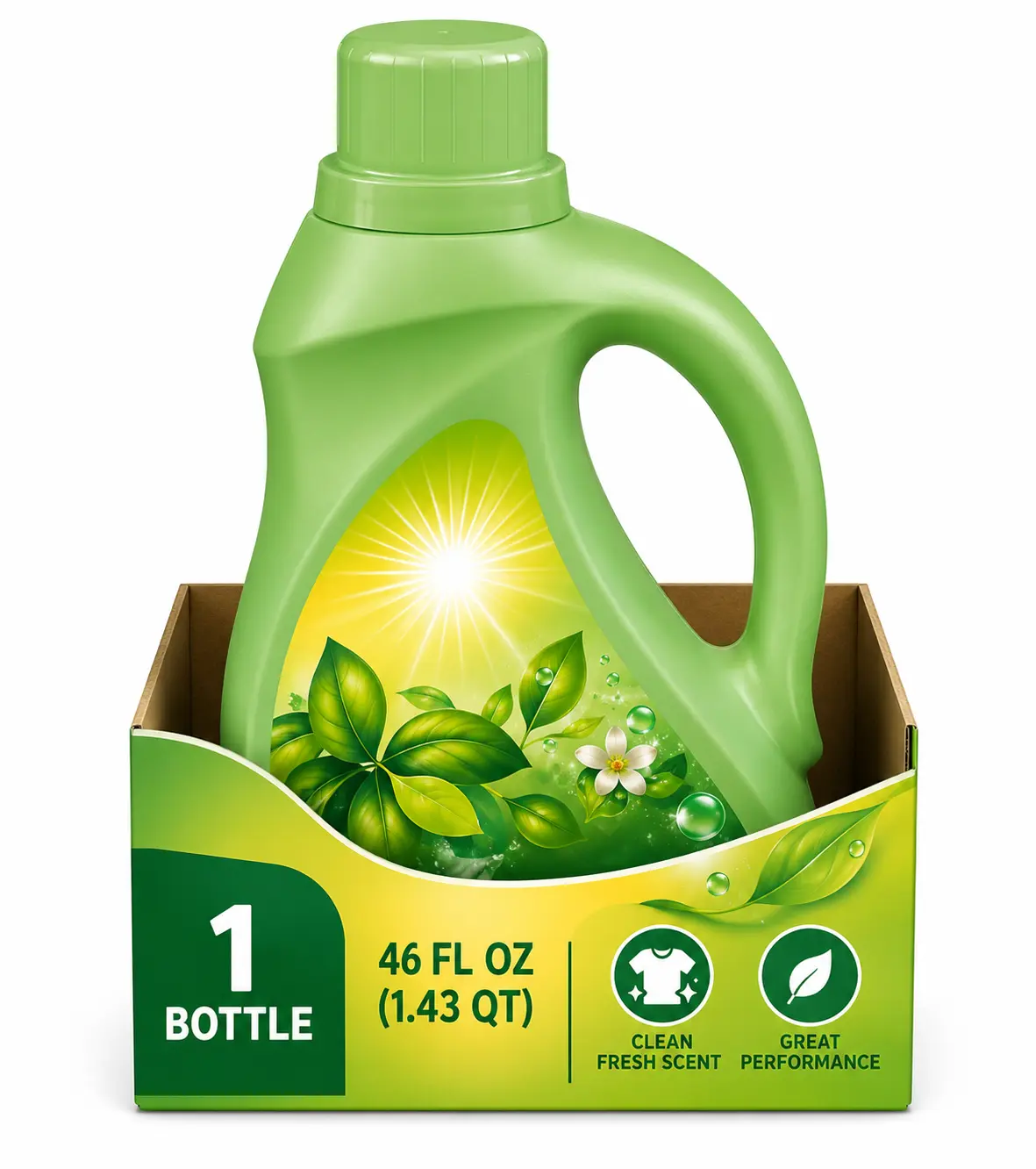 Gain Original Liquid Laundry Detergent, 46 fl oz – Original Fresh Scent, HE Compatible, Concentrated Laundry Detergent for Everyday Cleaning