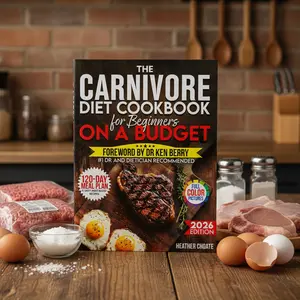 Beginner Carnivore Diet Cookbook | 120-Day Meal Plan + Budget-Friendly High Protein Recipes Under $7/Day
