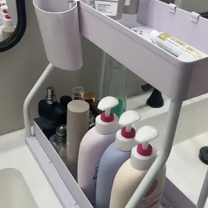 2-Layer Pull-Out Storage Rack, Large-Capacity Drawer, Home Organizer for Kitchen and Bathroom #TOP PICKS