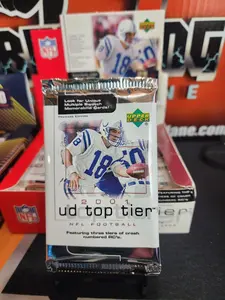 WOW 2001 Upper Deck Top Tier Football Hobby Pack! Brees Vick RC?
