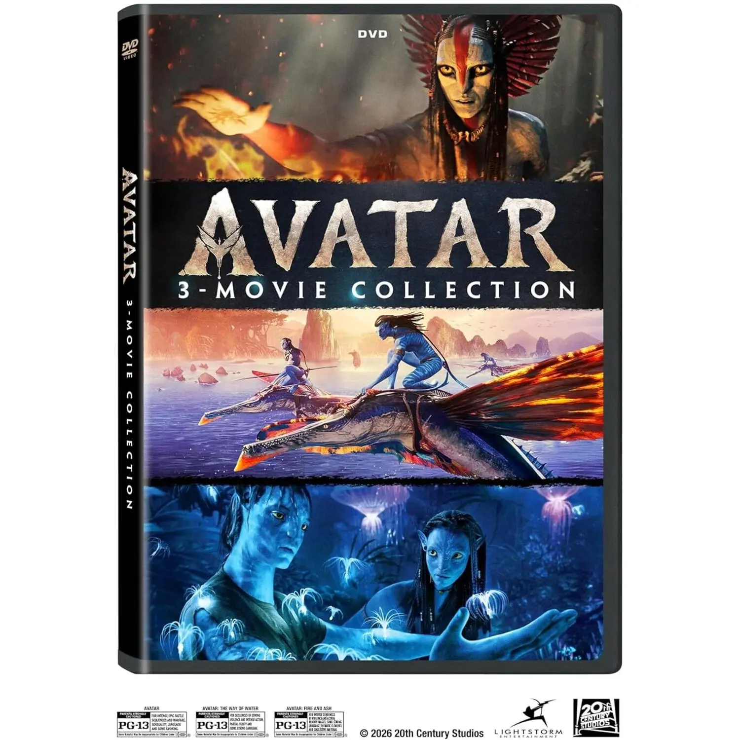 Avatar: Fire and Ash / Avatar: The Way of Water / Avatar - Multi-Feature (3 Disc)  [DVD Video Disc]