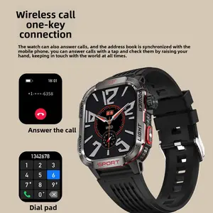 Smartwatch with Bluetooth Calling, Waterproof, Outdoor Men's Encoder, Altitude, Barometric Pressure, Compass
