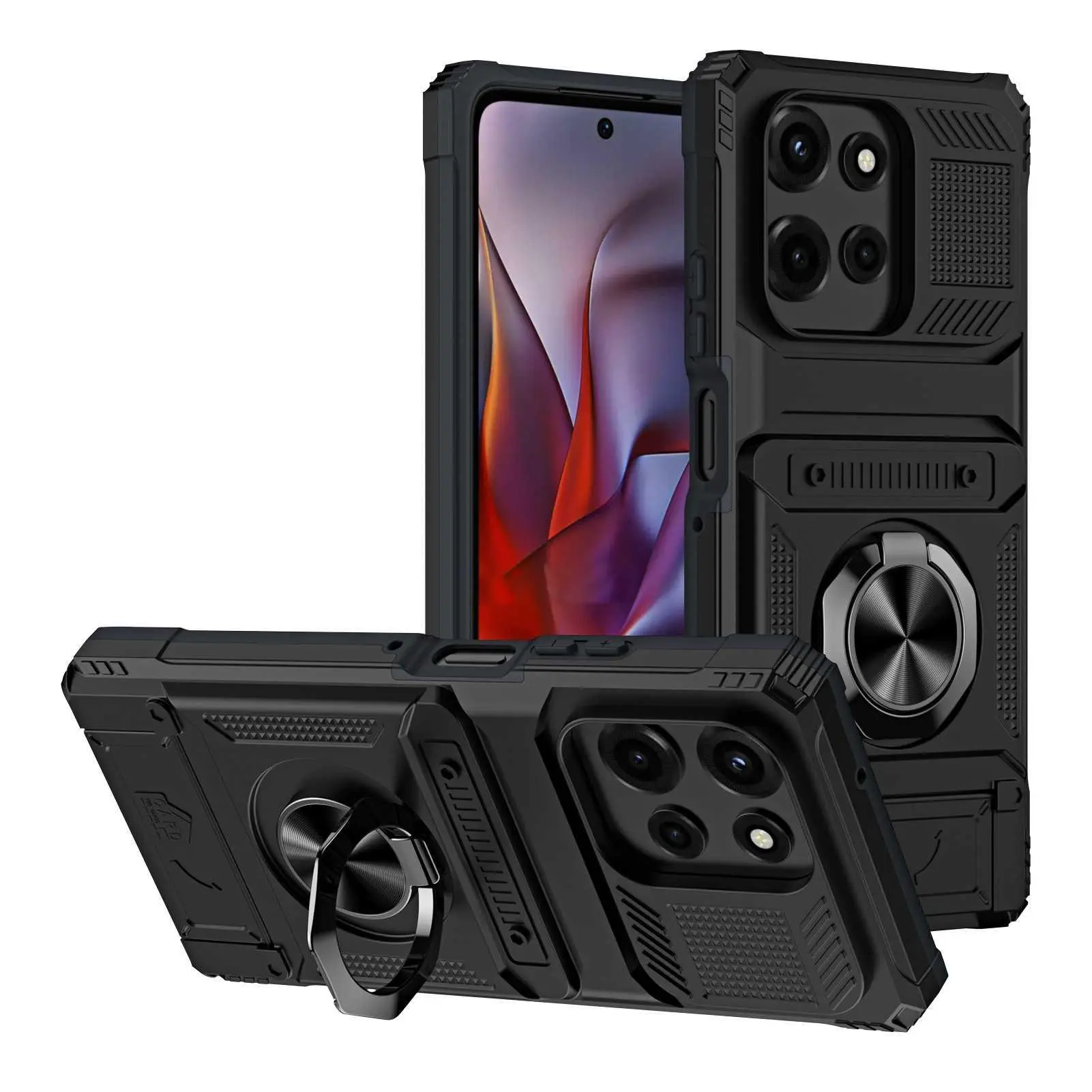 Compatible With Moto G 2026 Alliance Armor Phone Case Compatible With Motorola Moto G Power Card Slot Kickstand Compatible With Moto G Play Protective Cover HNAI12