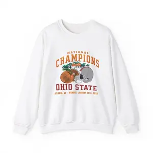 Ohio State Football Unisex Crewneck Sweatshirt, OSU Buckeyes National Championship Shirt, CFP Fan Apparel, Playoffs Gear, Football Fan Gift