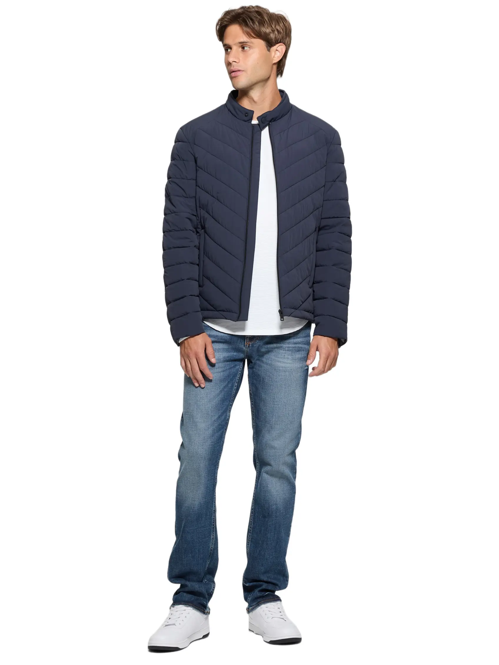 GUESS Male Eco Stretch Nylon Padded Jacket