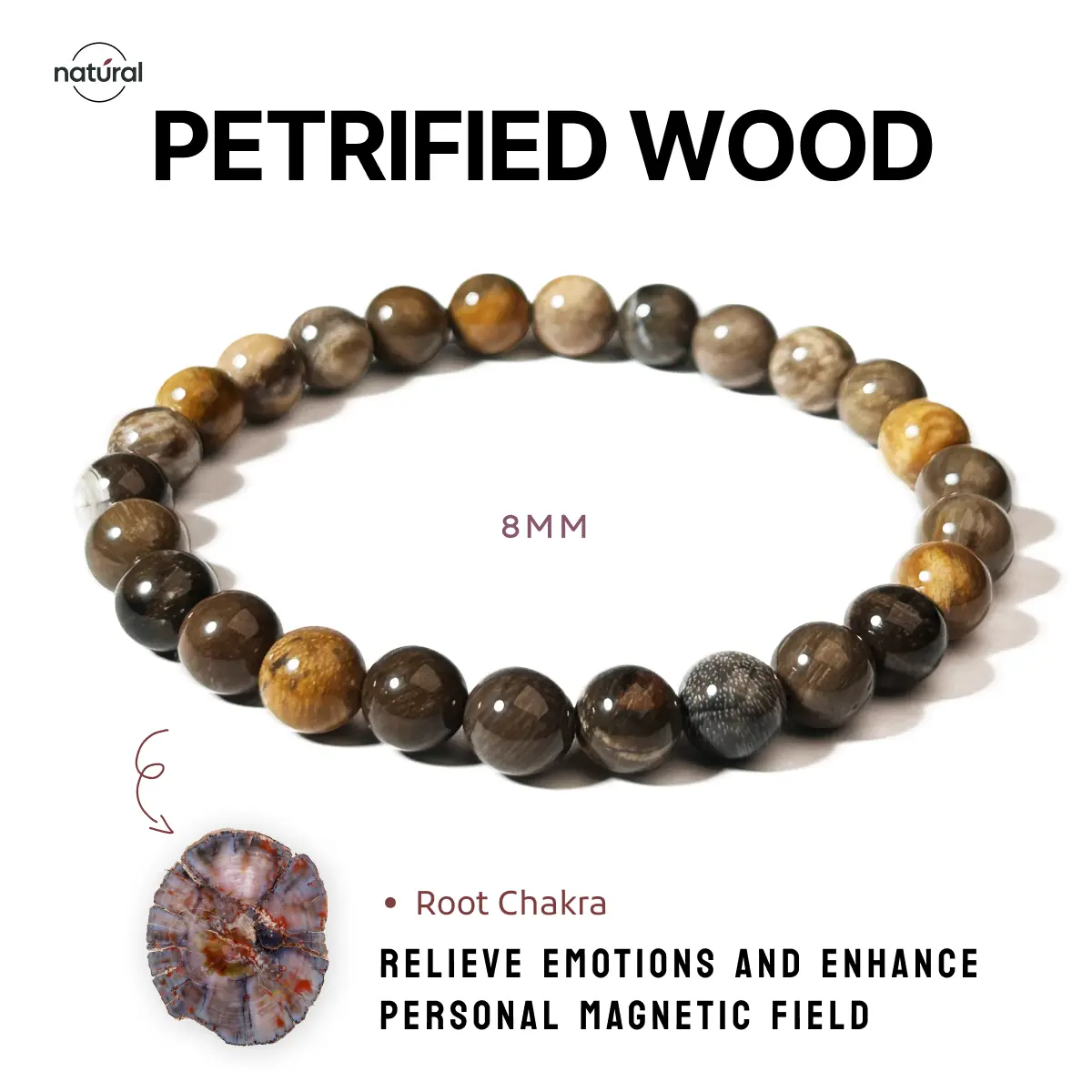 Natural  Friendship Bracelet 6-12mm | Real Crystal Healing for Everyone - Kids to Adults | Authentic Energy, Springtok