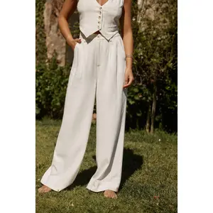 Diane White Linen Trouser
