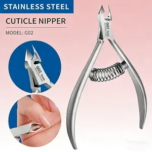 1Pc Silver Stainless Steel Cuticle Nipper, Ukrainian Style Dead Skin Removal Tool for Hands and Feet Manicure