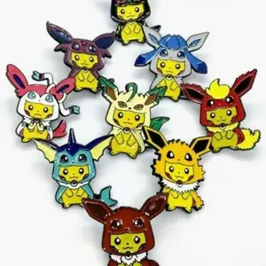 Pikachu Poncho Pins Set Pokemon (9 pieces)