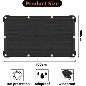 90% Shade Cloth Outdoor Canopy Shelter, 10x13ft UV-Resistant Black Sunshade Net with Reinforced Grommets, Heavy-Duty 2026 Minimal Bits Cover, Backyard Garden Accessory for Outdoor Patios, Sun Shade Canopy