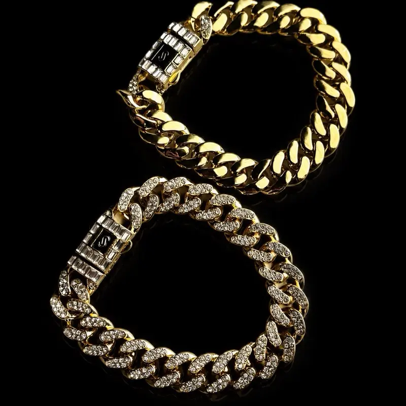 Cuban Monaco Bracelet Gold Plated Jewelry