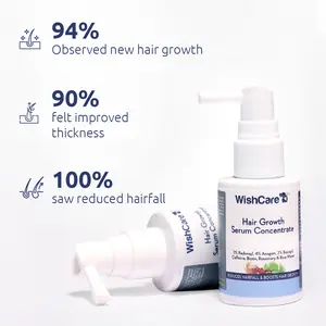 WishCare Hair Growth Serum Concentrate | 3% Redensyl, 4% Anagain, Rice Water, Biotin | Boost Hair Growth & Density | Non-Greasy, Non-Sticky