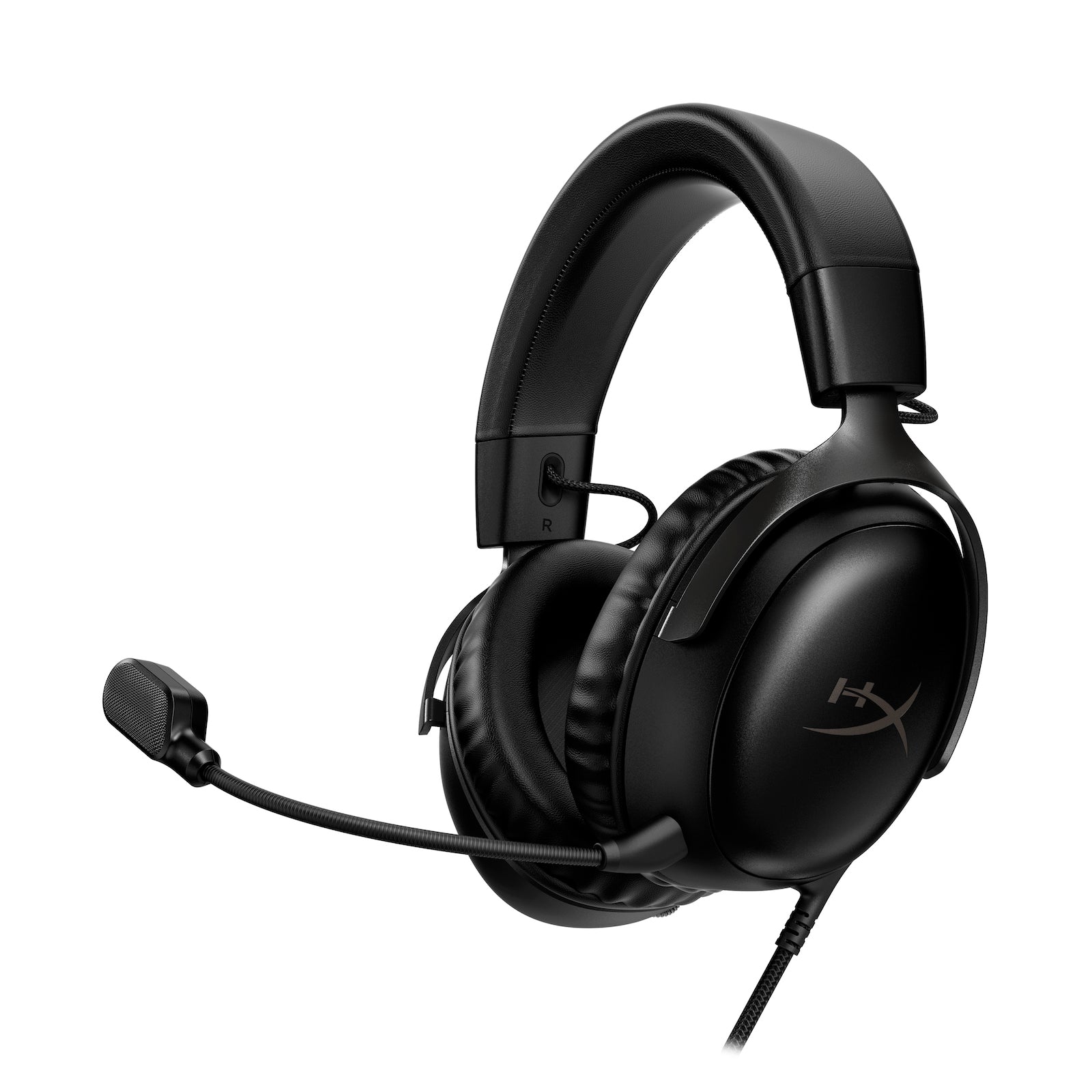 HyperX Cloud III Wired Gaming Headset with Angled 53mm Drivers DTS Spatial Audio & 10mm Mic for PC, PS5, PS4, Xbox Series X|S - Gaming Headphone, Cabl