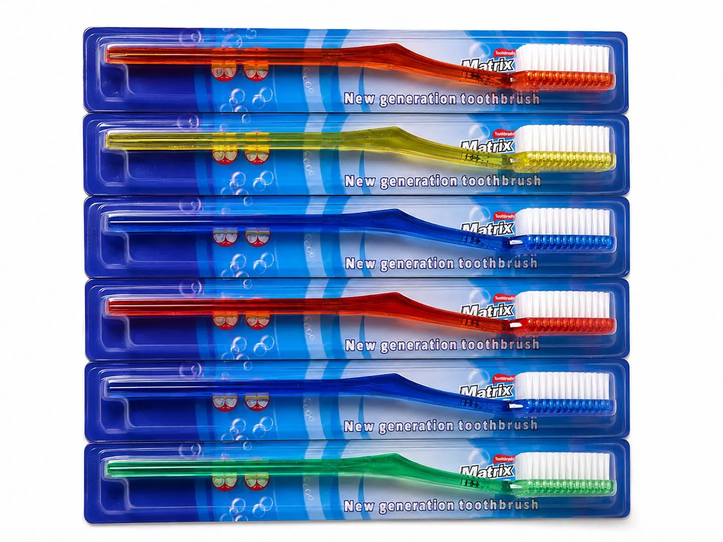 Matrix New Generation Toothbrush - 6-Pack soft toothbrushes for daily Oral Care