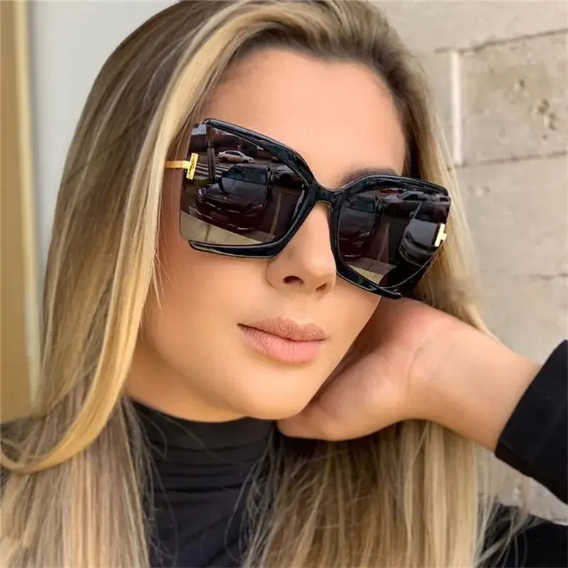 Fashion Brand Designer Sunglasses New Oversized Square Women Sun Glasses Female Big Frame Colorful Shades for Women Oculos
