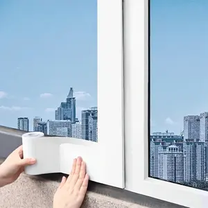 10m Waterproof Baseboard Molding, Self-Adhesive Wood Color Floor Repair Patch Paper, Wall Door Frame Window Sill Table Ground Decoration