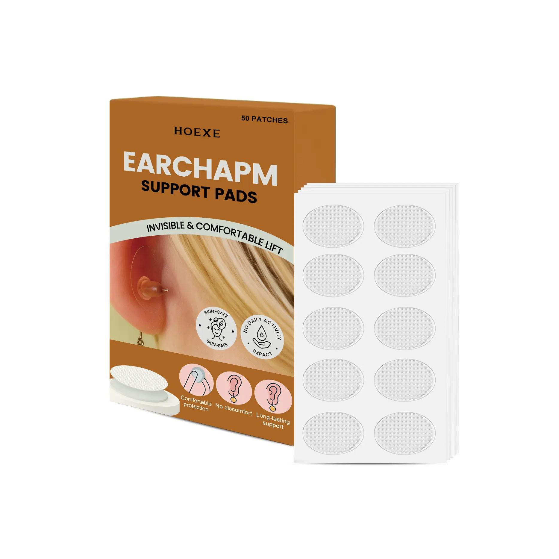 Invisible Earlobe Support Patches, Earlobe Support Patches, Protective Earrings, Invisible External Comfort Patches