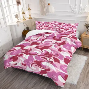 Bape ABC Camo Comforter Set, 1 Comforter and 1-2 Pillowcases Coreless, Classic Brand & Classic Ape Head Logo, Soft Comfortable, Street Style Bedroom Decoration, Gift for Streetwear Enthusiast