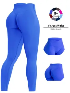 Women's High Waist Butt Lifting Leggings, Seamless Slim Fit Quick Dry Yoga Pants, for Gym Running Daily Wear, All Season Activewear