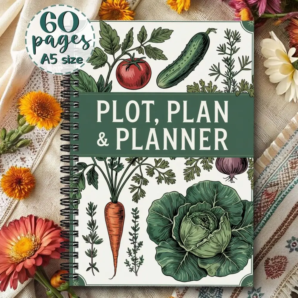 Garden Plot Plan & Planner, A5 Vegetable Gardening Journal, Essential Tool for Gardeners, Organize Your Garden Effortlessly