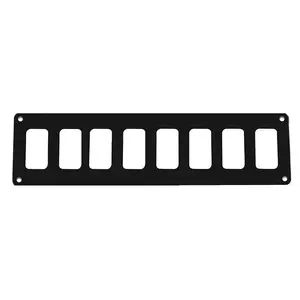Pacer Switch Panel - 8 Switch  1 Row - 12.5" x 2.75" - Black Powder Coated Aluminum [PSC-81-BK]