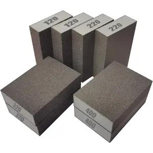 8 count Sanding Sponge , 2 count Each of 120 220 320 400 Grit -Coarse Medium Fine Hand Sanding Block Sandpaper Sponge for Metal -Working  Cleaning Drywall