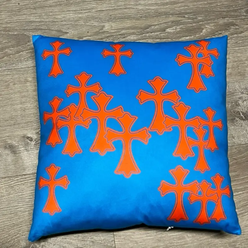 Tsunami Chrome Cross Florida Colorway Cotton Standard Pillow - Skin-Friendly, Anti-Allergic, Breathable Cushion for Sofa, Decorative Cover, Home Bedding Accessory