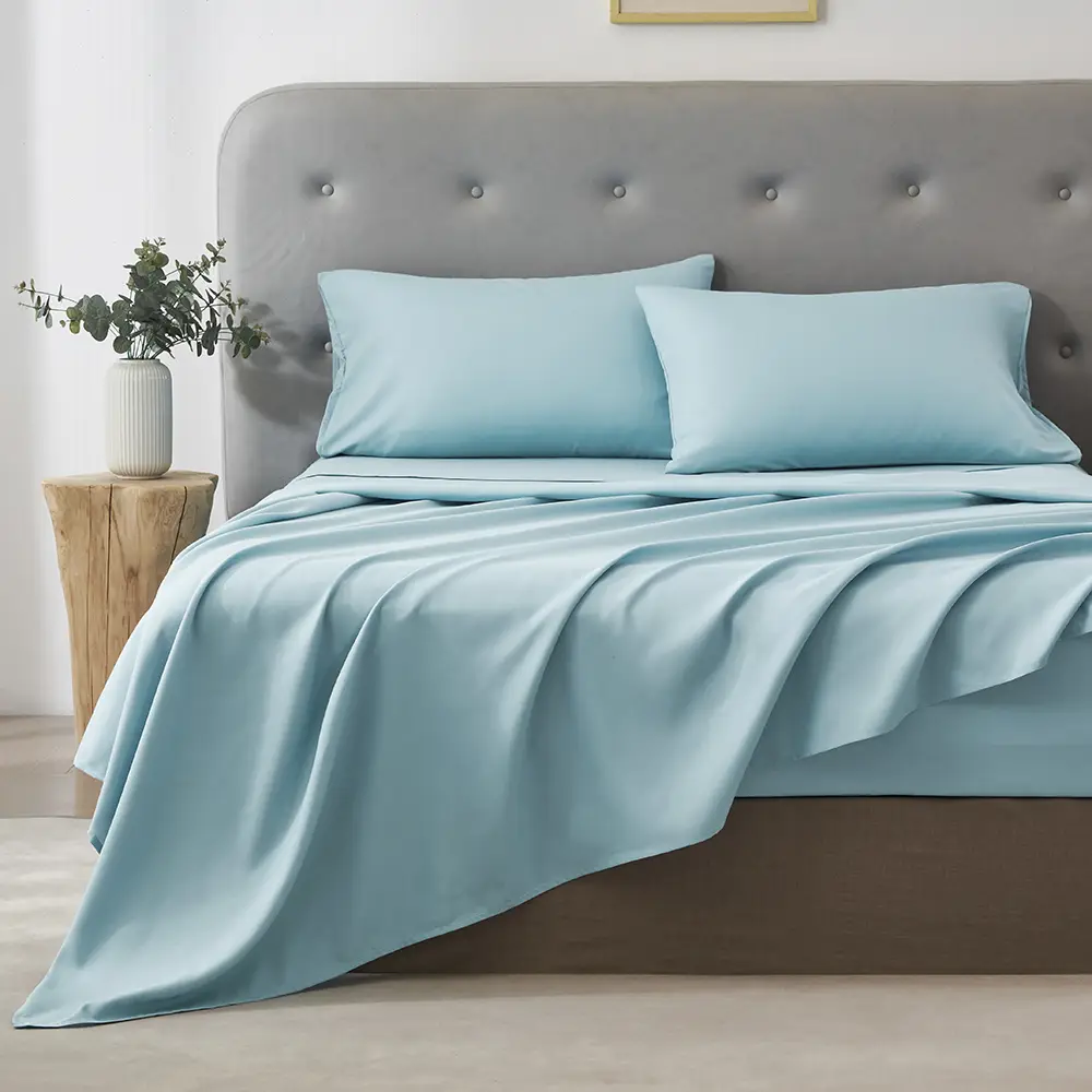 4 Piece Bed Sheet Set – Soft, Cooling & Wrinkle-Free Sheets with Pillowcases, Deep Pocket Fitted, Breathable Hotel Luxury Bedding