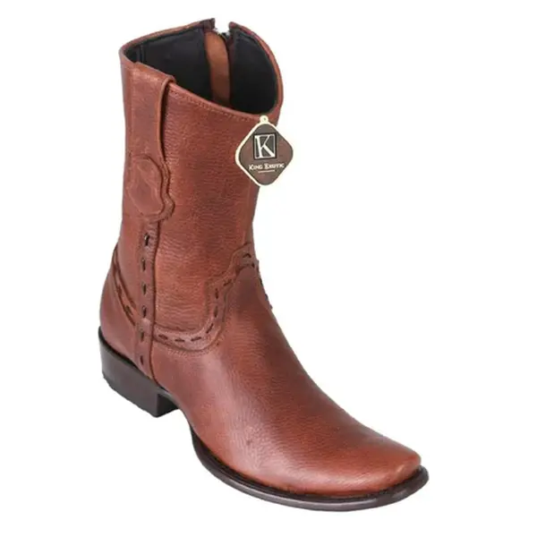 479B9940- King Exotic Dubai Ankle Toe Boots Rage Skin Walnut
