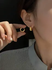 Elegant Water Drop Hoop Earrings Set, Copper Material, Perfect for Daily Wear & Special Occasions, Ideal Gift for Mother's Day & Valentine's Day