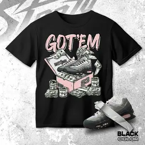 AM95 Pink Foam Dollar Sneaker Box Shirt Sneaker Match Streetwear Graphic Tee Unisex Sneakerhead