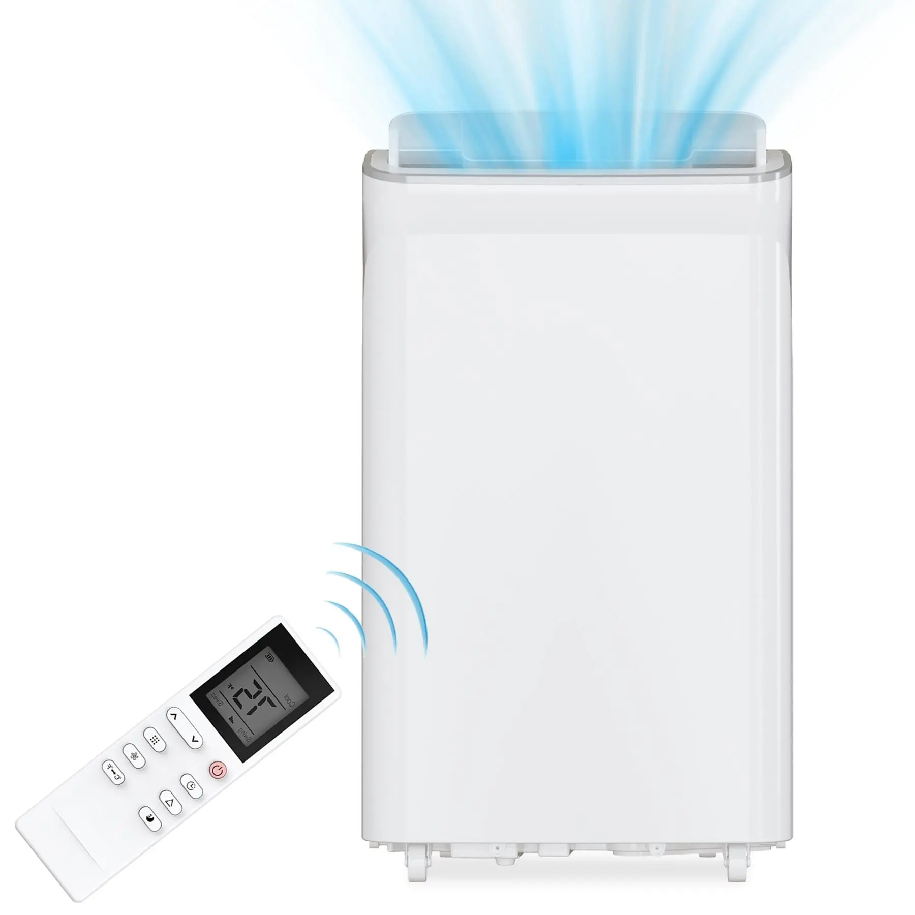Gaomon Quiet Portable Compact Air Conditioner - 9300 BTUs (14000 BTU ASHRAE), Cooling Mode, Exhaust Hose, Window Kit Included, Cools Up to 750 Sq.Ft Rooms, 50Db Low Operating Noise Level, Quiet Portable Ac