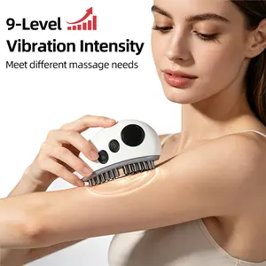 Electric massager, heating microelectric full-body scraping instrument, plastic massage to relax muscles, suitable for facial, neck, arm, abdomen and leg massages. A gift for parents.