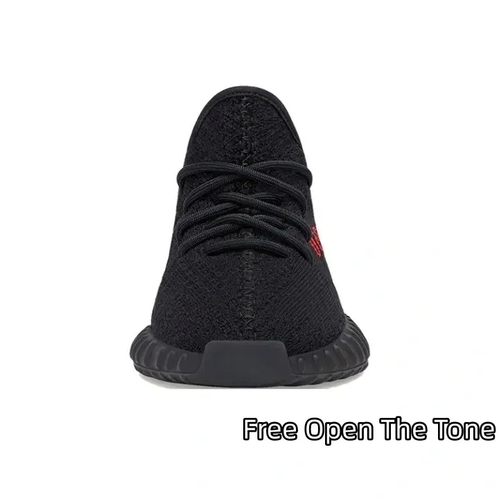 All Black Knit Breathable Running Sneakers | Red Letter Contrast Side Stripe Upper & Shock Absorbing Cushioned Midsole | For Daily Commute, Jogging, Street Outfit & Outdoor Walking | Anti Slip Rubber Outsole Reduces Foot Fatigue & Stuffy Sweaty Feet