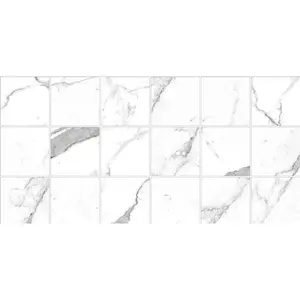 2 In. X 2 In. Mosaic Calacatta Pearl Satin Matte Porcelain - Square Wall & Floor Tile (4.84 Sqft/Case)