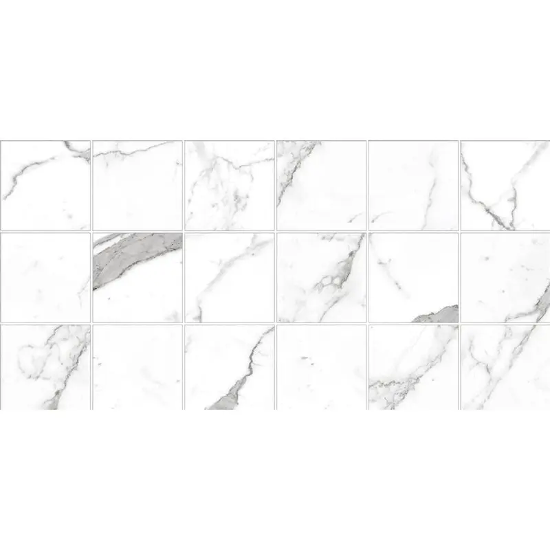 2 In. X 2 In. Mosaic Calacatta Pearl Satin Matte Porcelain - Square Wall & Floor Tile (4.84 Sqft/Case)
