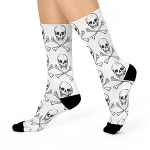 Skull and Crossbone Cushioned Crew Socks