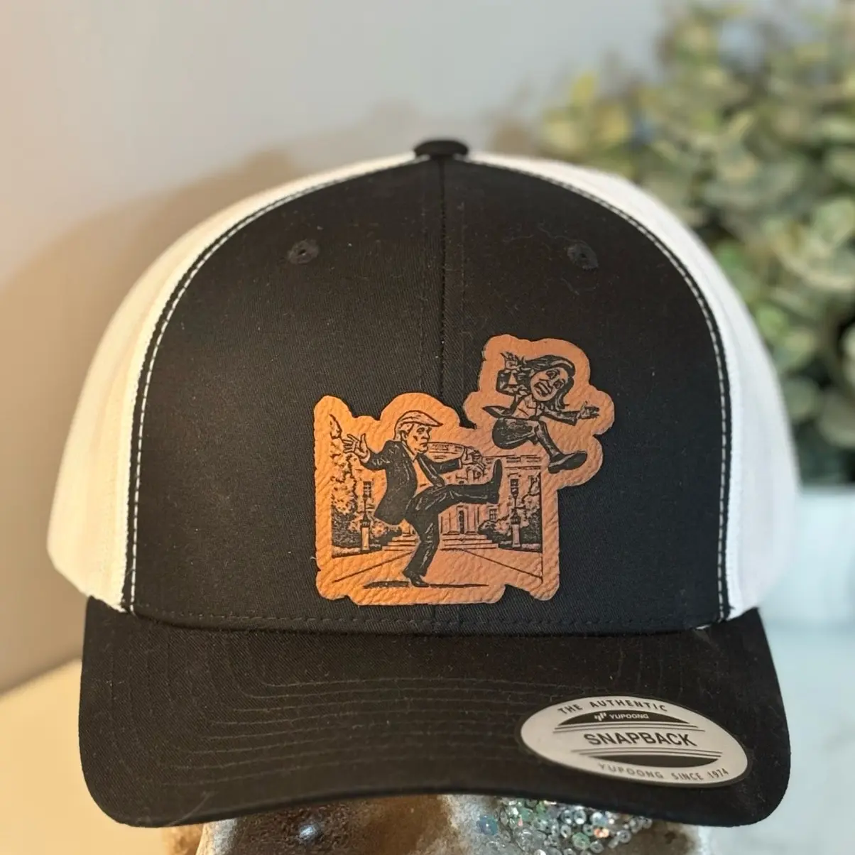 Trucker with white mesh