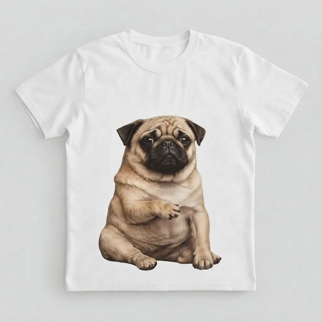 Pug Iced Drink Graphic Women's T-Shirt, Sunglasses Pug Casual Crew Neck Tee