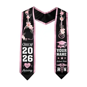 Customized Nursing Graduation Stole 2026 – Personalized RN BSN MSN Sash for Nurse Graduate, Class of 2026 Ceremony Keepsake