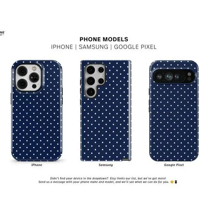 Navy Blue Polka Dot Phone Case for iPhone 16 15 14 13 12 11 Pro Max, Google Pixel Custom Case Compatible with Samsung Galaxy S25 - TikTok Shop Navy Blue Polka Dot Phone Case for iPhone 16 15 14 13 12 11 Pro Max, Google Pixel Custom Case Compatible with Samsung Galaxy S25 - TikTok Shop