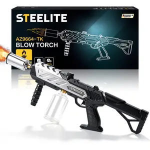 【DealsForYouDays】STEELITE Propane Torch Gun, Multi-use Torch With Adjustable Flame, Blow Torch for Campfire, Fire Pit Starter, Fun Gift (Propane Tank Not Included)