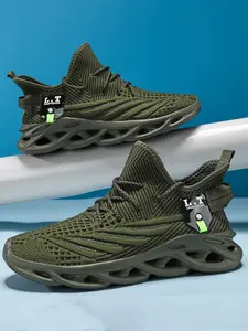 Men's Breathable Slip-On Sports Shoes, Lightweight Low Top Design, Elastic Md Sole, Round Toe, Textile Upper, All Seasons Comfort, Casual Sneakers