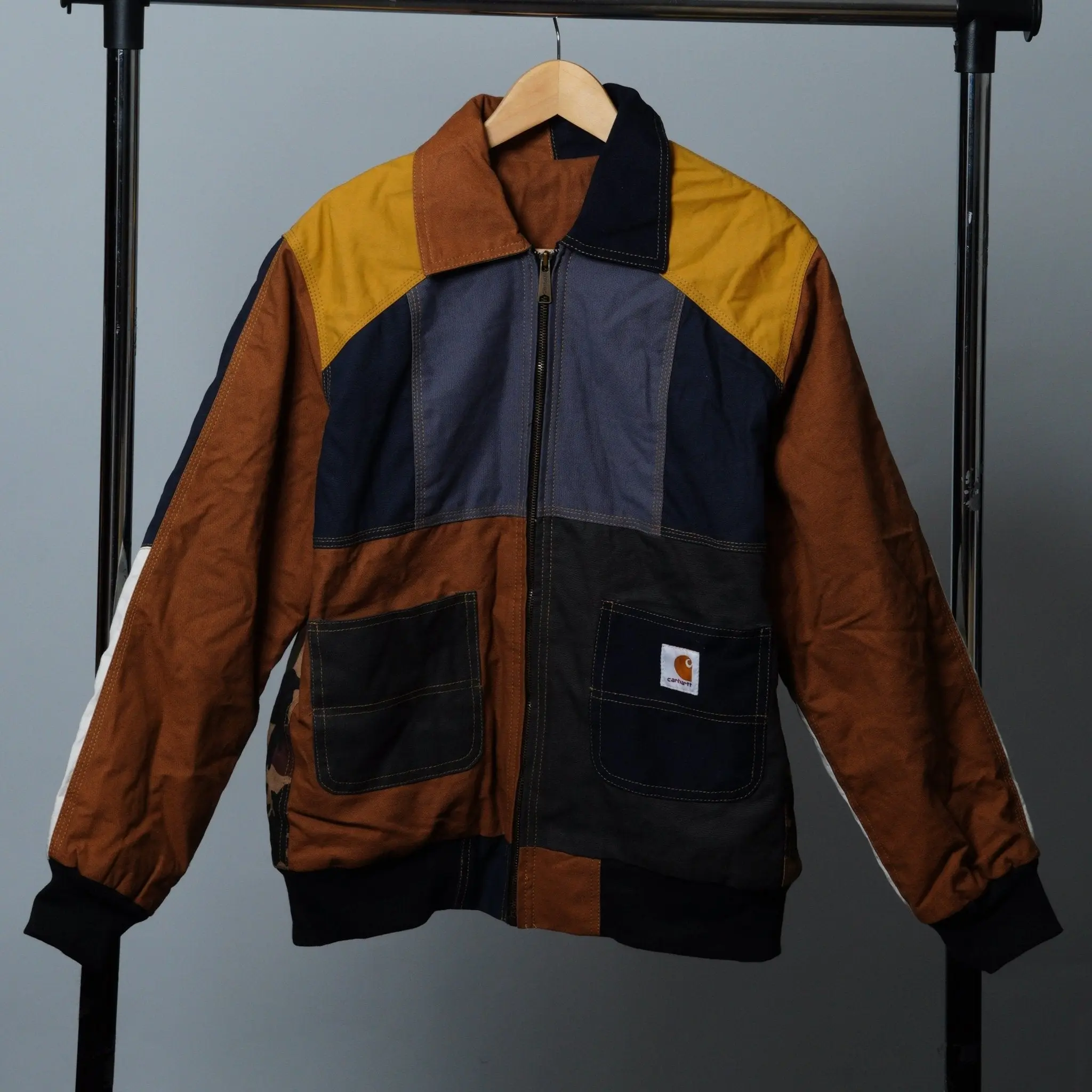 Workwear Colorblock Patch Pocket Jacket