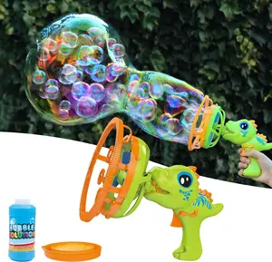 Bubble Gun Bubble Machine Dinosaur Bubble Blower Toy for Kids and Toddlers Bubble in Bubble Gun Party Favors Birthday Christmas Easter Gift for 3 4 5 6 7 8 9 Years Old Boys and Girls