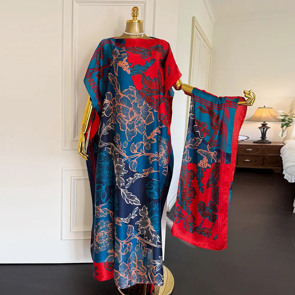 Women's 2-Piece Bohemian Printed Clothes Set - Scarf Top, Long Skirt, Elegance-Focused Casual Beach Set for Women's Daily Wear, Matching Skirt Set