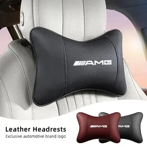 Car Leather Seat Headrest Neck Pillow Head Cushioning Accessories For Mercedes Benz AMG GLE GLS CLS GLC CLA GLA GLK ML C197 R231